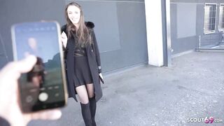 GERMAN SCOUT - Anal Fisting And Fuck At Real Casting With Skinny Saggy Tits Girl Emma Scarlett