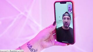 Busty Babe Cubbi Thompson gets back at her boyfriend for standing her up