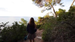 POV: I can’t wait until home! I want you to fuck me right here! Risky public sex in woods