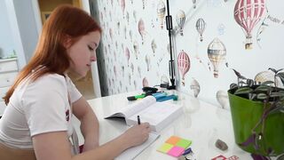 This stupid school girl doesn't want to study, she wants double penetration