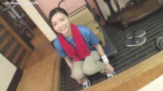 Japanese Courier Kokoro Wato Gets Her Innocent Pussy Screwed And Creampied