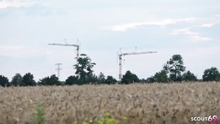 German brown Skin Latina Secretary give Boss a Risky Outdoor no condom Fuck and let him cum on her nice ass