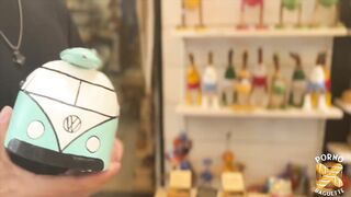 Pam, the bombshell blonde, gets blown away by a beautiful cock!