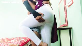 Desi GF BF Romance in OYO MMS Sex video, Indian Desi Beautiful GF tight pussy fuck hindi clear audio Xxxx