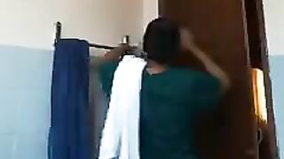 NRI Tamil Beauty Stripping Nude To Bath And Recording It Showing Her Long Big Boobs