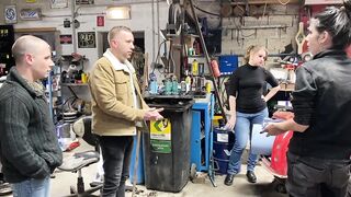 French Pegging - The Garage of Huliliation - femdom