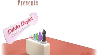 3DGSPOT - Blonde Teen Deepthroats And Gags A Huge Cock In A Dildo Shop! 3D ANIMATION!
