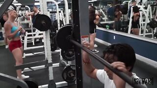 Toned And Tanned Blonde Full Gym Workout - Kelsey Kane