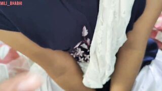 Caught buying Condom and Fuck Step-sister's Little tight pussy, Indian Desi Hot Step-sister Caught and Doggy style Hindi Audio