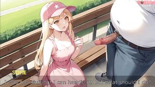 I meet this blonde innocent girl in park and offer her my lolipop