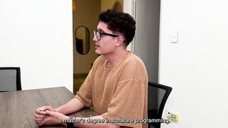Fuck me and I'll give you a job!!! Curvy Latina fucks her candidate in an interview - Daniela Andrea